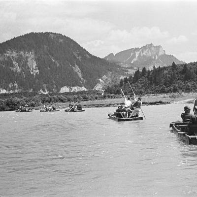 Spływ Dunajcem, Czorsztyn, 1954 r.